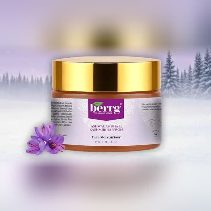 Berrg saffron and ashwagandha gel moisturiser