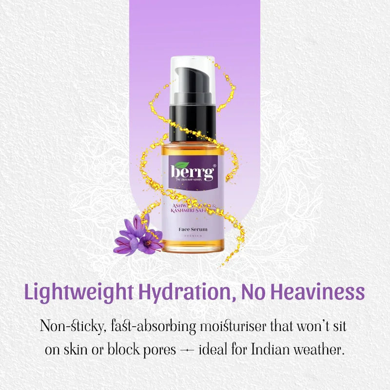 Berrg Naturals Ashwagandha & Kashmiri Saffron Face Serum